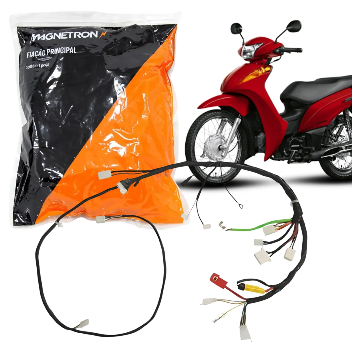 Fiação Principal (Chicote) Magnetron - Honda C100 Biz ES (1998 a 2005) - Partida Elétrica