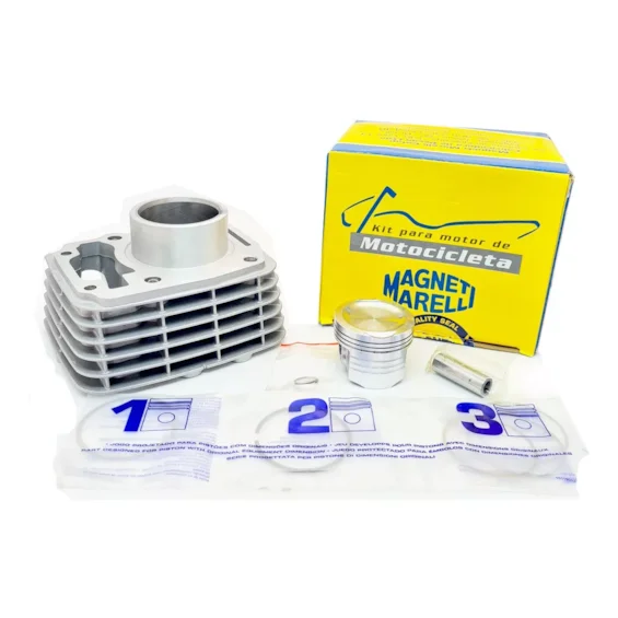 Kit Cilindro Motor (Camisa / Pistão / Anéis) Magneti Marelli - Honda Biz 125 2006 a 2008)