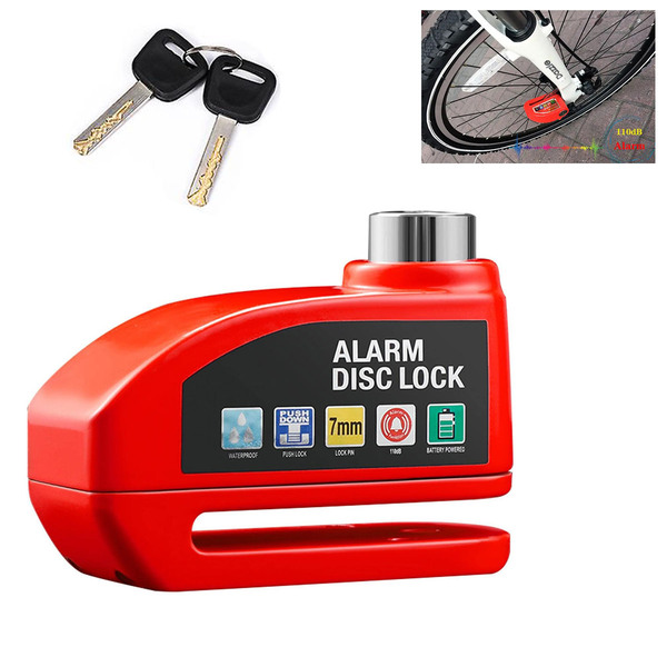 Trava Cadeado De Disco Com Alarme Sonoro Universal RR Racing