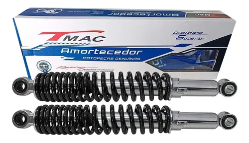 Amortecedor Par Traseiro Titan 125 2000 A 2008 TMAC Mola Preta