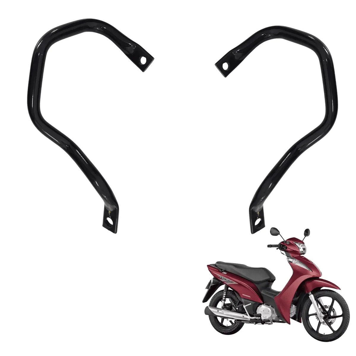 Alça Traseira Lateral Biz 125 2011 A 2017 Biz 100 2013 A 2015 Modelo Original Preta